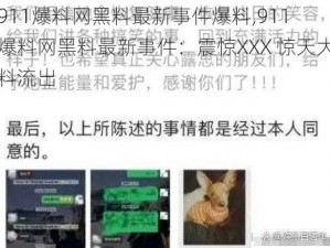 911爆料网黑料最新事件爆料,911 爆料网黑料最新事件：震惊XXX 惊天大料流出