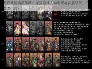 极无双武将培养策略：探究最佳人物选择与发展路径，究竟谁更胜一筹？