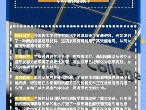 帝国理工大学的科研力量：引领科技与创新的先锋学府