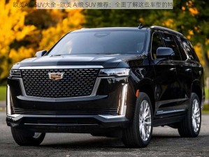 欧美A级SUV大全—欧美 A 级 SUV 推荐：全面了解这些车型的特点和优势