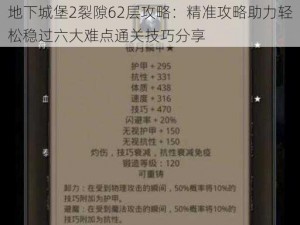 地下城堡2裂隙62层攻略：精准攻略助力轻松稳过六大难点通关技巧分享