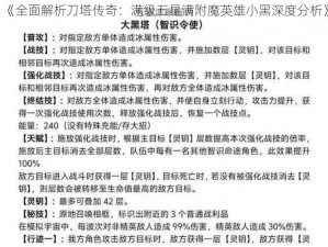 《全面解析刀塔传奇：满级五星满附魔英雄小黑深度分析》