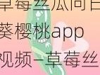 草莓丝瓜向日葵樱桃app视频—草莓丝瓜向日葵樱桃 app 视频：精彩内容等你来