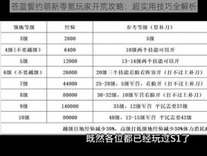 苍蓝誓约萌新零氪玩家开荒攻略：超实用技巧全解析