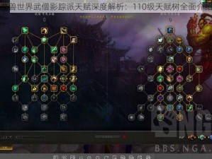 魔兽世界武僧影踪派天赋深度解析：110级天赋树全面介绍