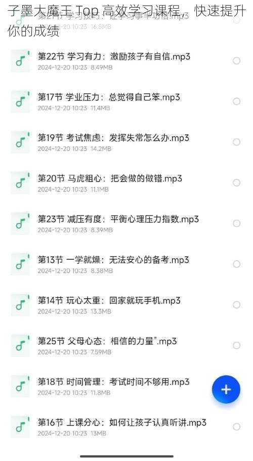子墨大魔王 Top 高效学习课程，快速提升你的成绩