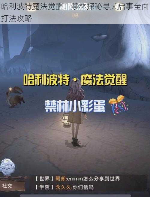 哈利波特魔法觉醒：禁林探秘寻犬启事全面打法攻略