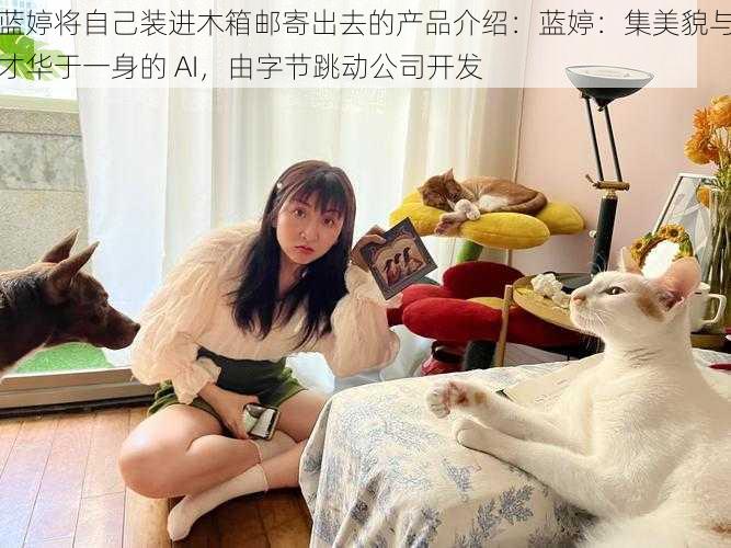 蓝婷将自己装进木箱邮寄出去的产品介绍：蓝婷：集美貌与才华于一身的 AI，由字节跳动公司开发