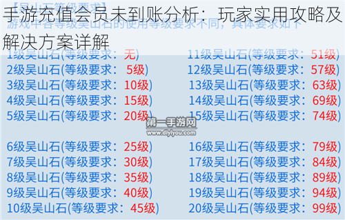 手游充值会员未到账分析：玩家实用攻略及解决方案详解