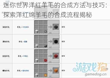 迷你世界洋红羊毛的合成方法与技巧：探索洋红绵羊毛的合成流程揭秘