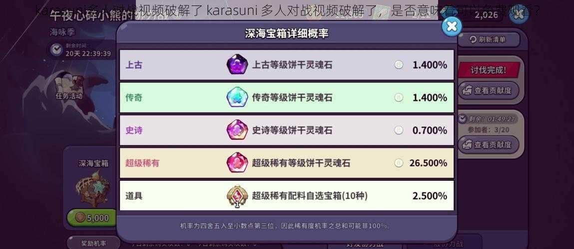 karasuni多人对战视频破解了 karasuni 多人对战视频破解了，是否意味着可以免费观看？