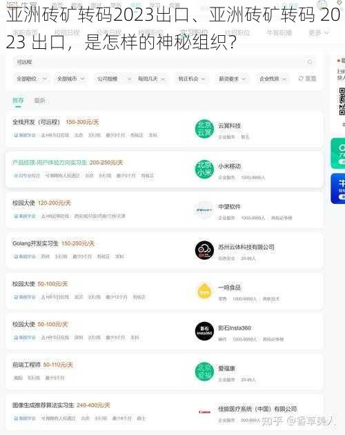 亚洲砖矿转码2023出口、亚洲砖矿转码 2023 出口，是怎样的神秘组织？