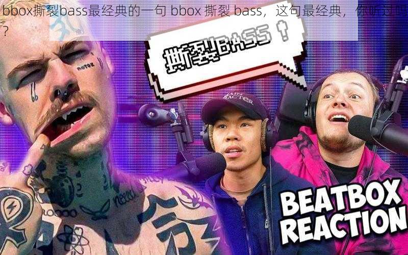 bbox撕裂bass最经典的一句 bbox 撕裂 bass，这句最经典，你听过吗？