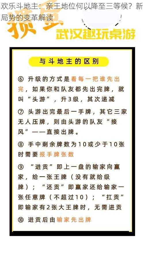 欢乐斗地主：亲王地位何以降至三等候？新局势的变革解读