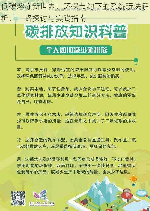 低碳熔炼新世界：环保节约下的系统玩法解析：一路探讨与实践指南