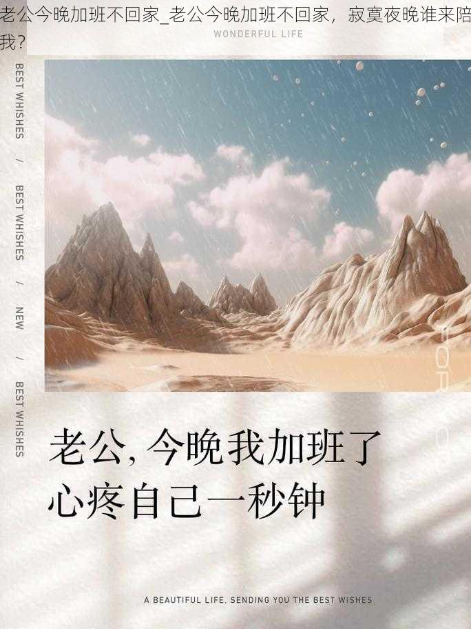 老公今晚加班不回家_老公今晚加班不回家，寂寞夜晚谁来陪我？