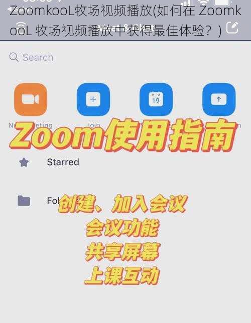 ZoomkooL牧场视频播放(如何在 ZoomkooL 牧场视频播放中获得最佳体验？)