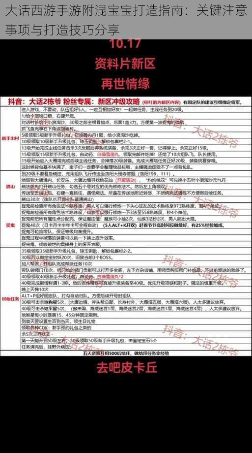 大话西游手游附混宝宝打造指南：关键注意事项与打造技巧分享