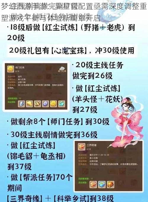 梦幻西游手游：异星官配置亟需深度调整重塑游戏平衡与体验新篇章开启